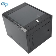9U Wall Mount Rack 15.5" Deep, Heavy Duty w/ Locking Transparent Door