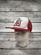VTG Las Auto Supply Drydene Red/White Advertising Snapback Mesh Trucker Hat Cap