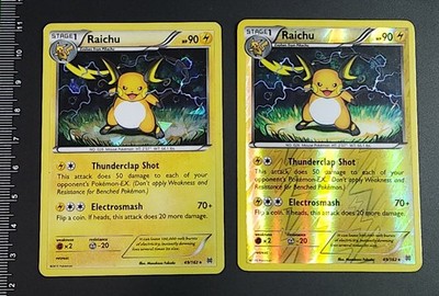 Pokemon Tcg Raichu Break Through Cracked Ice Holo And Reverse Holo Lp/mp