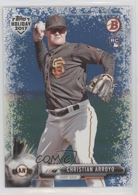 2017 Holiday Bowman Blue Winter Wonderland 46/50 Christian Arroyo Rookie RC 0b0