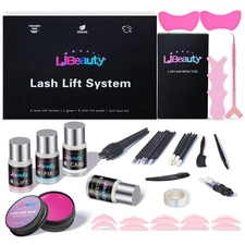Lash Lift Kit with Lash Glue Balm 2-in-1 Eyelash Perm Kit 4-6 Weeks Eyelash