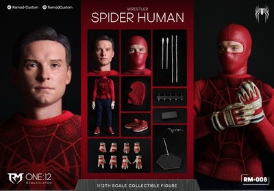 Remad Custom Studio 1/12アクションフィギュアRM-008 Remad Custom RM-008 1/12 Spider Human Wrestler Tobey Maguire