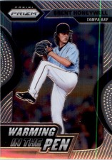 2020 Panini Prizm Warming in the Pen Brent Honeywell Tampa Bay Rays #WIP-7