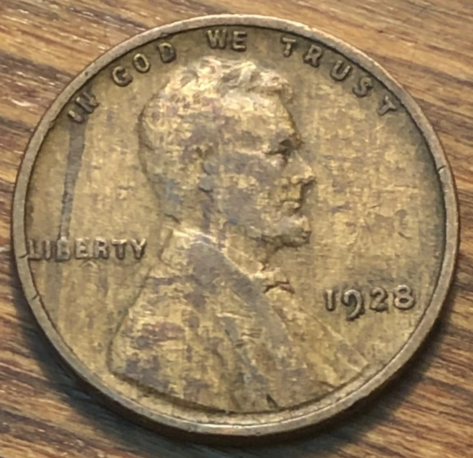 1928 Lincoln Wheat Cent Defective Planchet Monster Woody Improper Alloy Error - Image 4 of 4