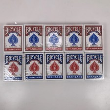  10 Bicycle Standard Faces Poker Playing Cards 5 Red  5 Blue Decks