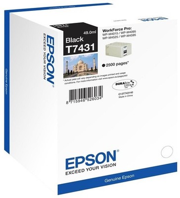 Original Epson T7431 WorkForce Pro WP-M4015 M4095 M4525 M4595 OVP DATUM 08/2020