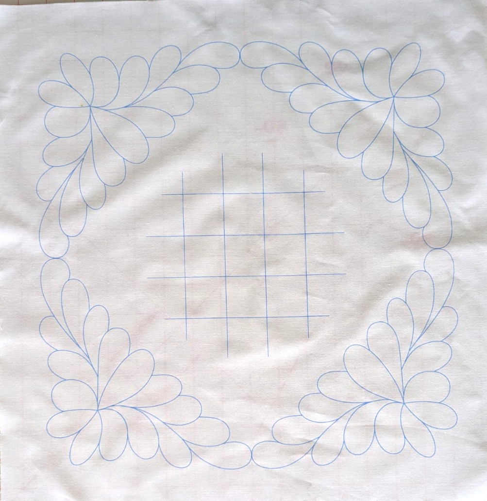 12 Fabric Pieces - Stamped For Cross Stitch/Needlework Quilt