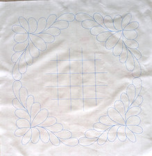 12 Fabric Pieces - Stamped For Cross Stitch/Needlework Quilt Blocks 18" x 18"