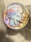 1917-D Buffalo Nickel Nice AU+ Gem Nice Luster Nice Strike Toned