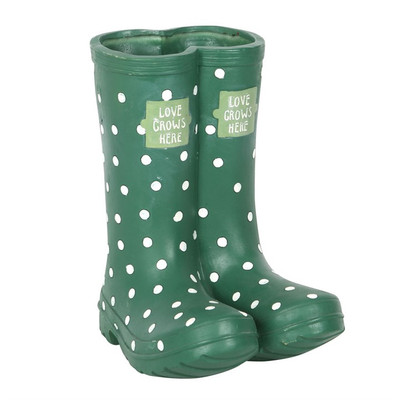 Dark Green Welly Boot Outdoor Garden Gift For Gardeners