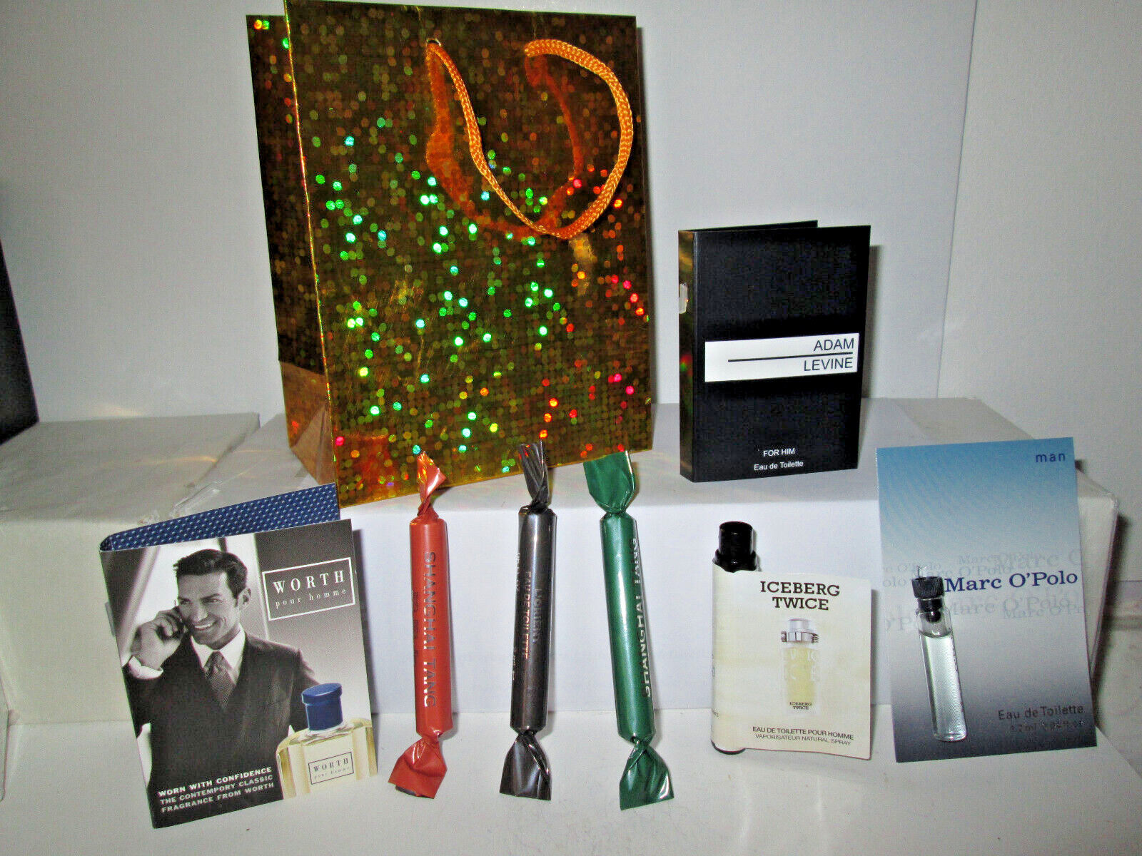 7 x Aftershave Samples with FREE Gift Bag Mens Xmas Stocking Fillers eBay