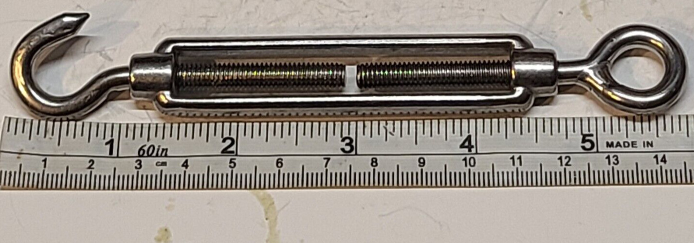 STAINLESS STEEL TURNBUCKLE OPEN FACE #6 RIGGING