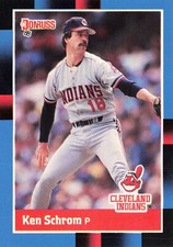 Ken Schrom 1988 Donruss #501a Cleveland Indians Baseball