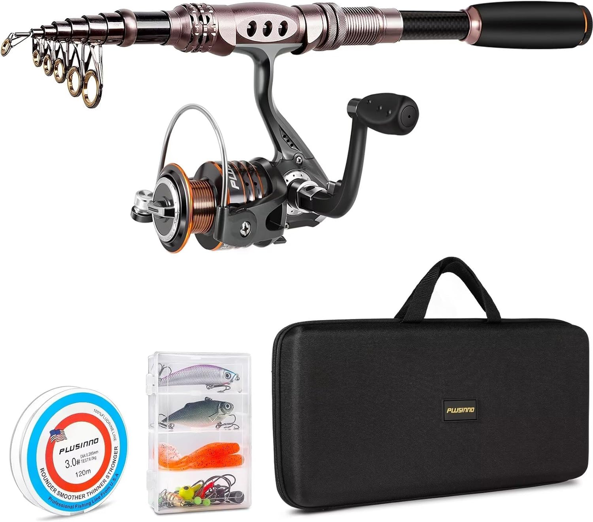 Fishing Rod and Reel Combos Carbon Fiber Telescopic Fishing Pole with Reel  Combo