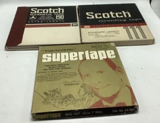Lot of 3 Scotch 190 111 Reel To Reel 7 Inch Tape Realistic supertape 1800