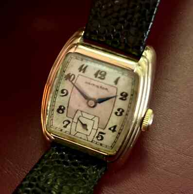 Hamilton W10 Hamilton Cushion Watch Hamilton 1920s/30s Gold Tank