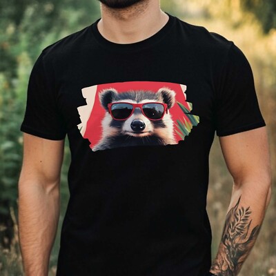 Badger Men's Sunglasses Print Cotton T-Shirt Size XS to 5XL