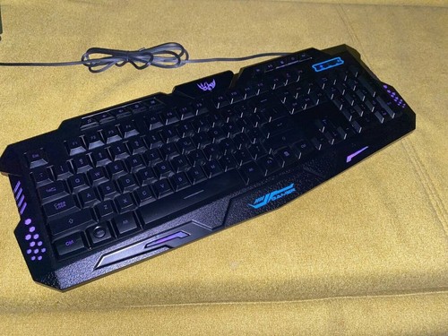 3Color Switchable LED Backlight Illuminated USB Wired Gaming Keyboard melb - Picture 8 of 10