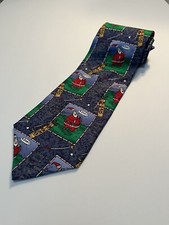Shoebox by Hallmark Christmas Novelty Tie 100% Silk Made in USA