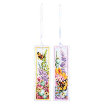 Lanarte Kreuzstich Stickpackung ''Lesezeichen Flower Power Strauß, Marjolein Bast