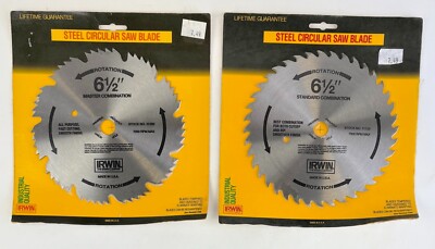 TWO(2) - Circular Saw Blade 6-1/2'' Irwin 11120 and 11220