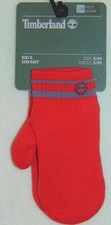  38 Girl's Timberland Cozy Mittens Orange--Gray  Youth Size: Small-Medium