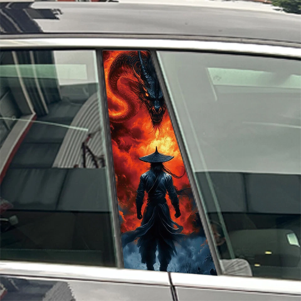 2x JDM Samurai Car B Pilar Pegatina Columna Central Cubierta Calcomanías Para Ford Honda Foto 2 de 4