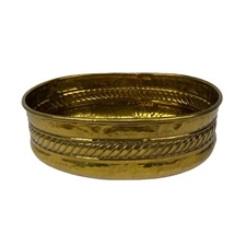 Hosley Solid Brass Bowl Hammered Decorative Accent Centerpiece Made India