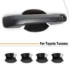 For Toyota Tacoma 2024-2025 Carbon Fiber Style Door Handle Bowl Cover Trim 4PCS