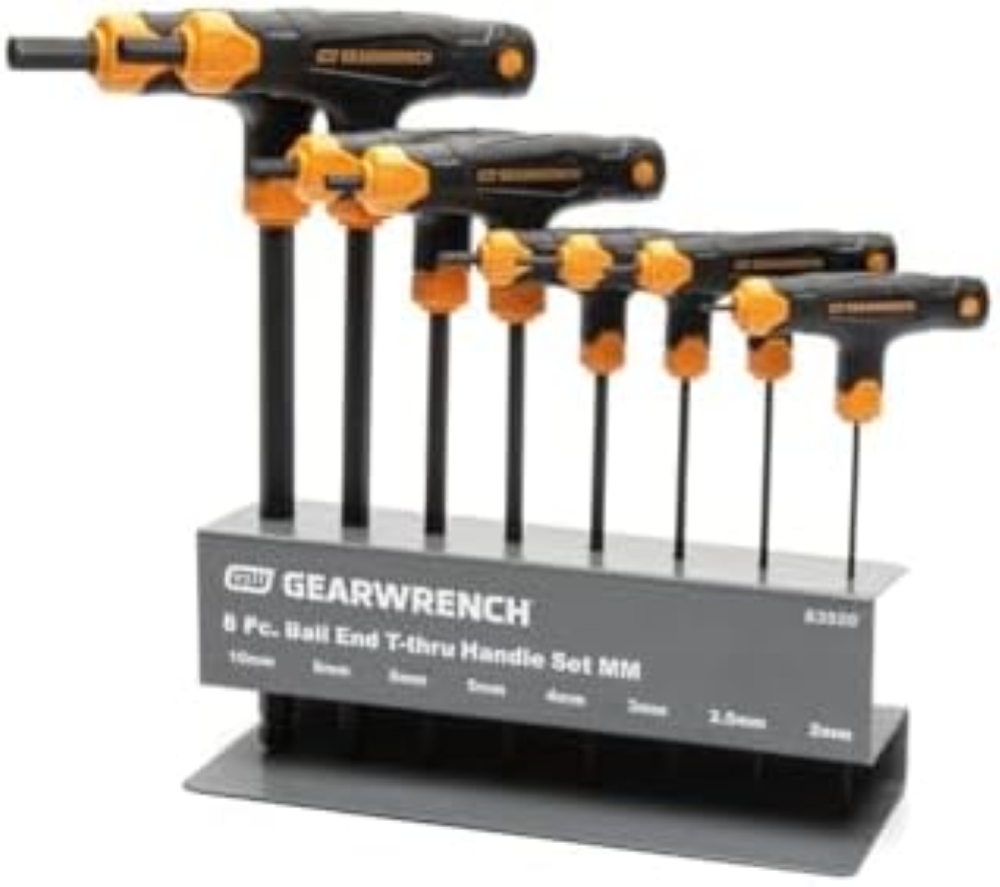 GearWrench 83520 Set di Chiavi Esagonali con Maniglia a T con EstremitÃ  Sferica
