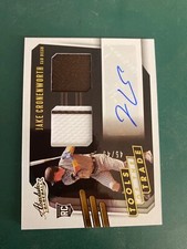 2021 Panini Absolute Jake Cronenworth Auto Dual Patch Rookie gold #’d /49 Padres