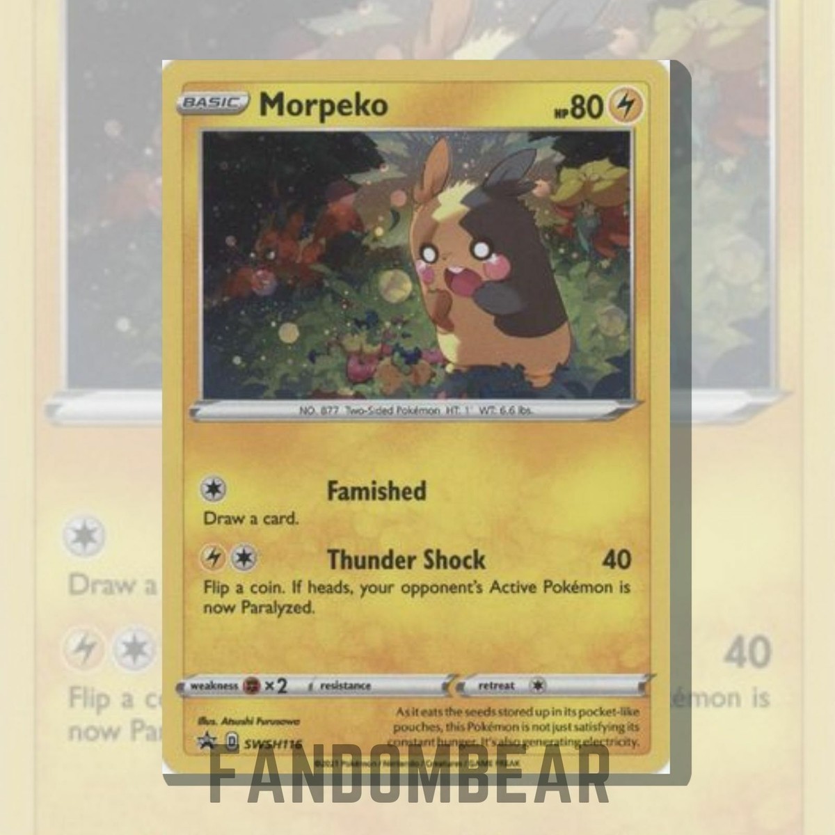 Morpeko COSMOS HOLO FOIL Black Star PROMO card SWSH116 Pokemon TCG
