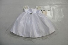 Sweet Kids Little Girl Cap Sleeve Satin Special Occasion Dress LV5 White XL 24M 