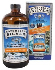 Sovereign Silver Bio-Active Silver Hydrosol 10 Ppm, 32 Ounces
