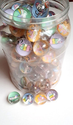20 x Flummi *Einhorn* 4 fach sortiert, 30 mm, Springball, Spielen N 445