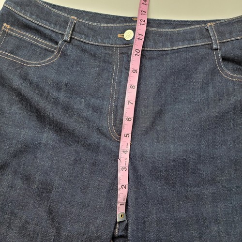 St. John Womens Relaxed Straight Leg Jeans Size 14 High Rise Dark Wash - Picture 8 of 10
