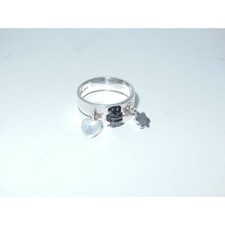Montblanc Secrets Collection Anillo Esterlina Corazón y Estrella Cuelga 101442 Talla 56