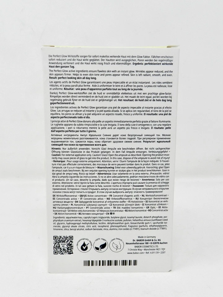 Doctor Babor Perfect Glow Ampoules Serum Concentrates 7 X 2 mL Ampoules 2 Boxes - Image 3 of 4