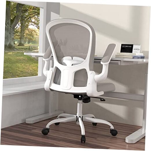 Ergonomic Office Chair, Comfort Swivel Home Office Task Chair, Light Gray-image