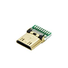 2Pcs MINI HDMI Male Solder Plug Termination Repair Replace Adapter Connector