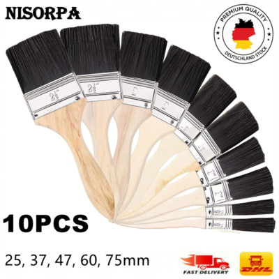 10tlg Malerpinsel Set Pinsel Set Flachpinsel Lackpinsel Lackierpinsel Lack