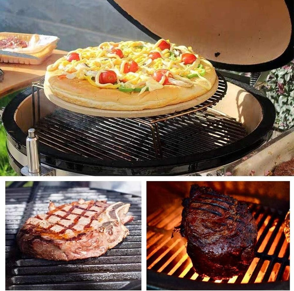 Matte Cast Iron 18 3/16Inch Cooking Grid Perfect for Big Green Egg