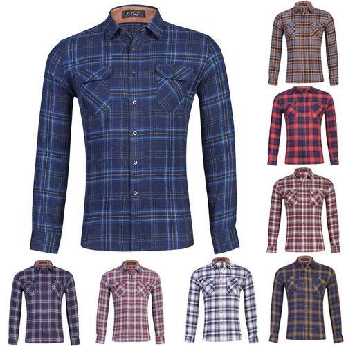 Mens Flannel Warm Shirt Brushed Fleece 