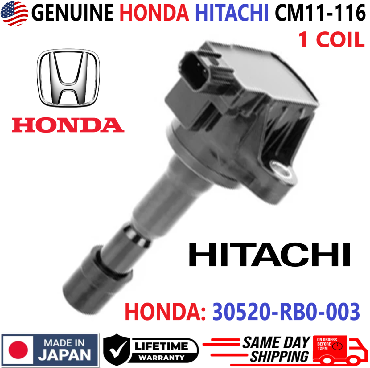 HITACHI IGNITION COIL RC1オデッセイ 4個 新品 オデッセイ RC1 RC 等に適合 ダイレクトイグニッションコイル 4