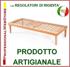 RETE LETTO LEGNO cm 90 X 190 195 200 LETTI ORTOPEDICI ITALIA DOGHE REGOLABILI