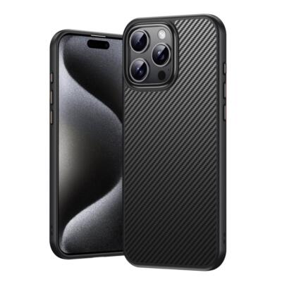 Carbon Fiber Pattern Magnetic Case Slim Cover For iPhone 16 15 Pro Max 14 13 12
