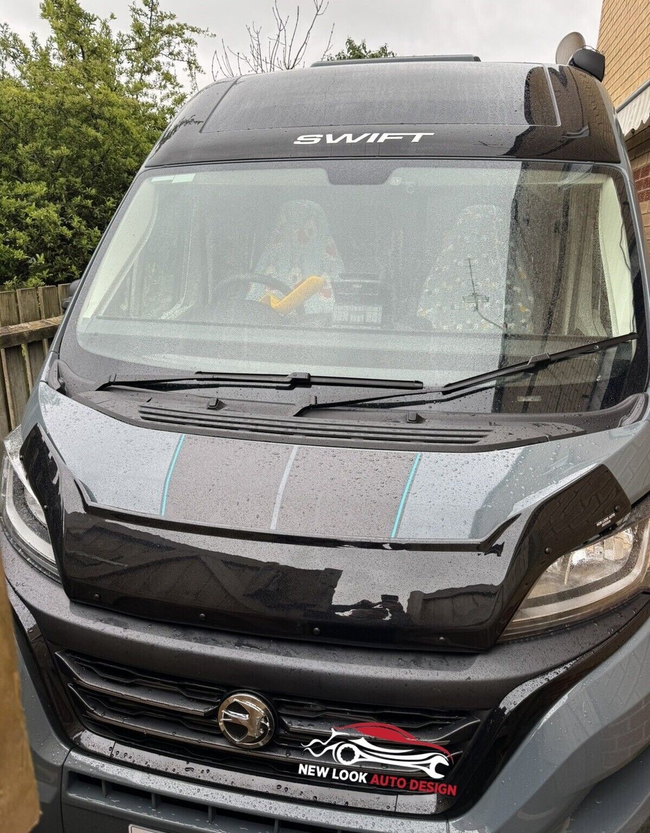 WT-TRADE Black Hood Deflector / Bonnet Guard For Fiat Ducato (2006-2014)