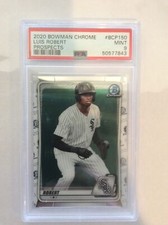 2020 Luis Robert Bowman Chrome Prospects Graded PSA 9 Baseball Card White Sox