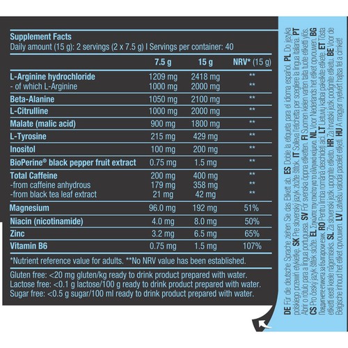 Biotech Usa Black Blood Caf+ 300g - Extreme Pre-workout Drink, Powder Energy