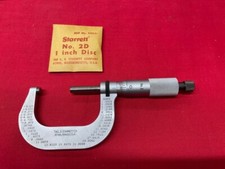 Starrett 2XRL Outside Micrometer 1-2" Range .001" Grads Carbide Faces VINTAGE!